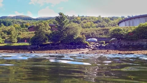 At the end of a Scuba Dive in Loch Long, Ascending at A Frames Dive Site Stock-Footage 257677395