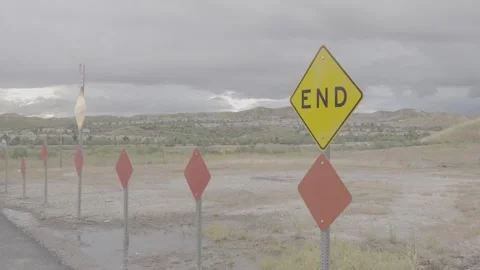 End Sign 1 Stock Footage 240366406
