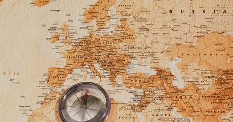 The End sign and world map Stock Footage 111489937