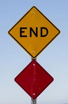 End sign Stock Photos