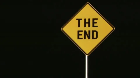 The End - Signs Stock Footage 21155936