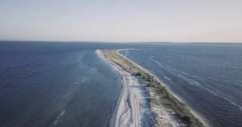 End of Spit Bird Island End of Island Stock Footage 117925797