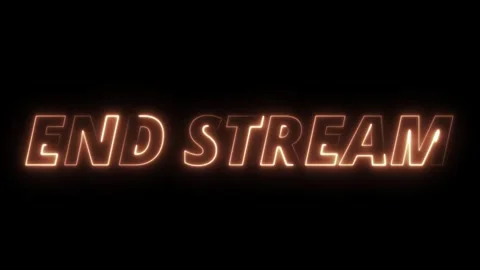 End Stream Neon Sign Video stock 287399463