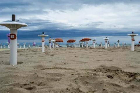 End of summer on the beach Stock Photos