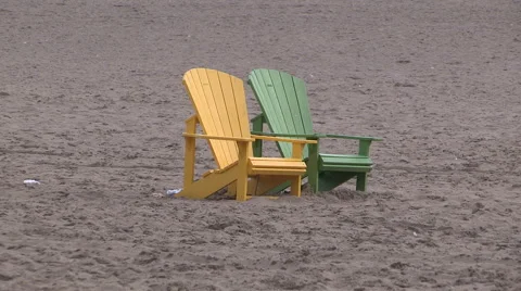 End of summer at Toronto eastern beach Stock Footage