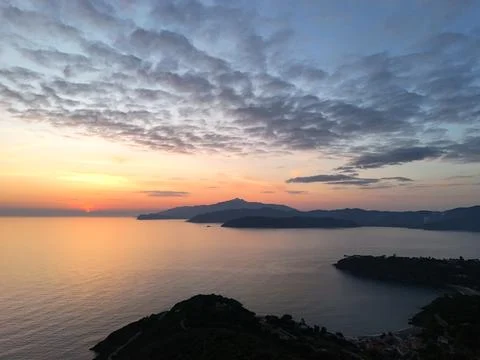 At the end of sunset Stock Photos