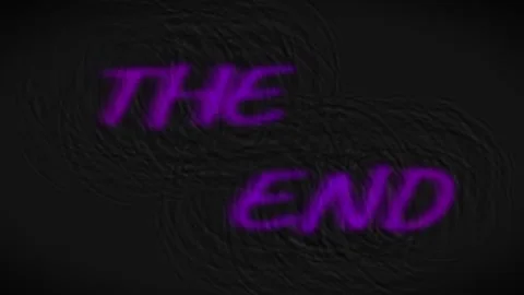 The End text falling into the water with waves Stock Footage 341585417