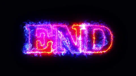 End text fire line text loop animation Stock Footage 157085521