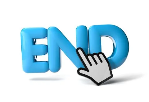 End text Stock Illustration