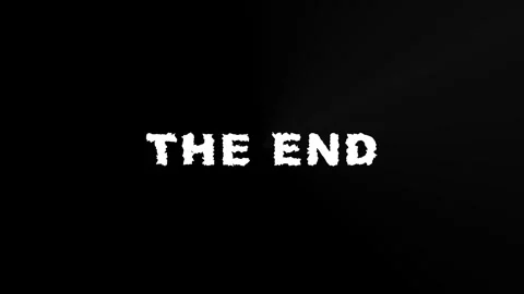 The end text title animation on dark background Stock Footage 346862678