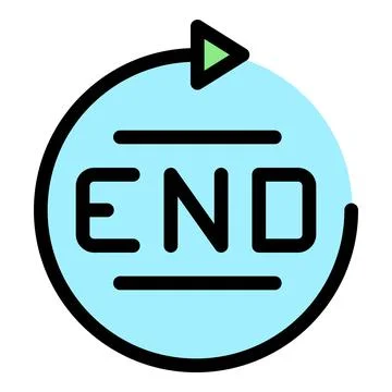 End time duration icon vector flat Stock Illustration