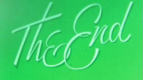THE END Title Leader Finale Ending Retro Graphic Home Movie Vintage Film 240 Stock Footage