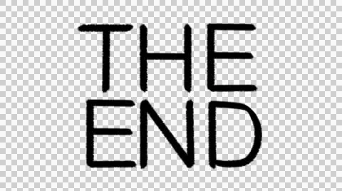 The End Title, Text hand write chalk style Stock-Footage 49269012