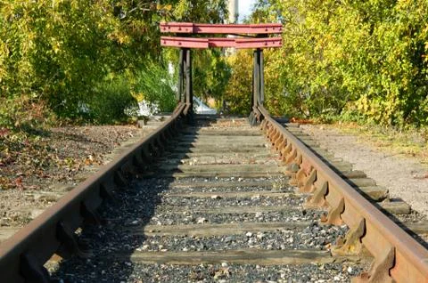 End Of  The Track Stock Photos