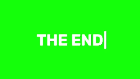 The end typewriter on green screen animation Stock Footage 297250846