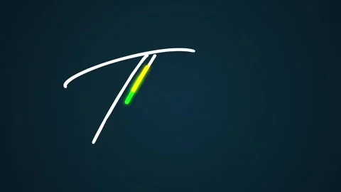 The End typographic with handwritten effect animation Stock Footage 321608187