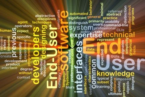 End user background concept glowing Stock Illustration