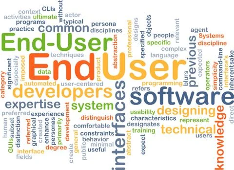 End user background concept Illustrazione stock