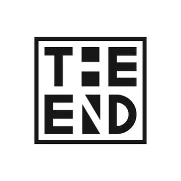 The end - vector self-made text Stock Illustration