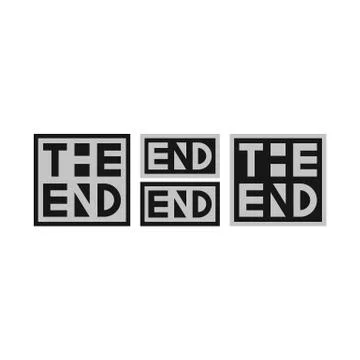The end - vector self-made text set Stock Illustration