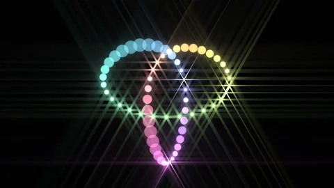 End View of Abstract Infinity Infinite Loop With Light Lens Flares Stock Footage 139717279