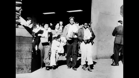 End Of Working Day For Industrial Workers Stock Footage 100994131