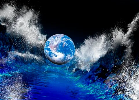 End of the world, conceptual artwork Stock Illustration