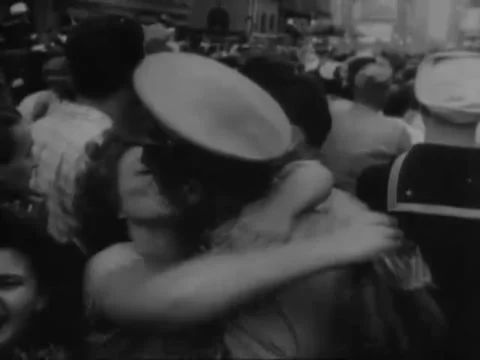 End of World War Two Celebrations - WWII archival footage Stock Footage 165481595