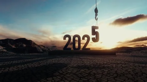 The end of the year 2024 and the start of 2025 Stock Footage 324919873