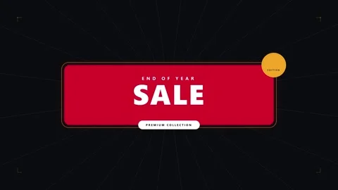 End of year sale motion overlay with collection badge for e-commerce promo .. 스톡 동영상 344855628