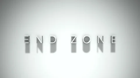 End zone 3D title animation with shadows on a white background Stock Footage 297385207