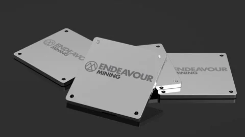 Endeavour Mining logo International 3D Signal Standout Illustrative Animation Stock Footage 262022452
