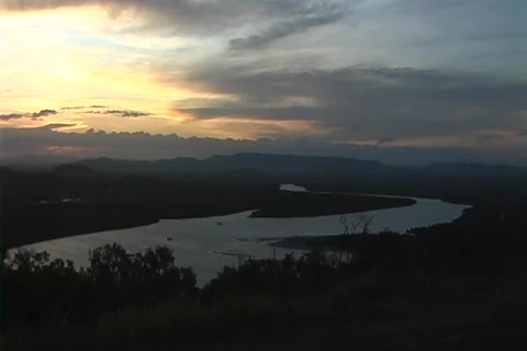 Endeavour River distant shot Stock Footage 352798