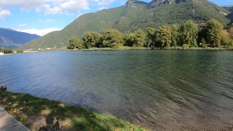 Endine lake and walk path in Italy Video stock 286393052