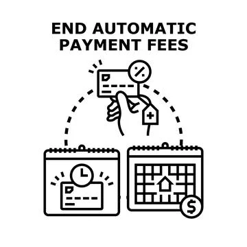 Ending automatic payment fees vector illustration concept Stock Illustration
