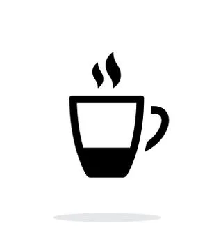 Ending coffee cup icon on white background. Stock-Illustration