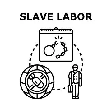 Ending forced labor and promoting human rights worldwide Stock Illustration
