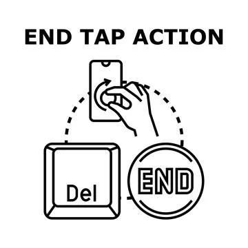 Ending interaction process deleting data illustration concept Stock Illustration