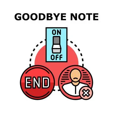 Ending a relationship, farewell, or emotional distress concept Stock Illustration