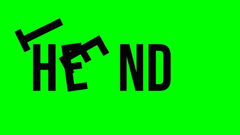 Ending Screen Text "The End" for Videos, Vlogs, or Presentations Stock Footage 321005483