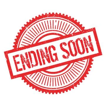 Ending soon stamp Stock Illustration