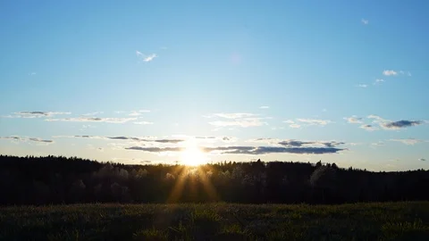 Ending Sunset Timelapse Canada Stock Footage