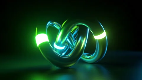 Endless 3d animation, abstract neon background Stock Footage 232112184