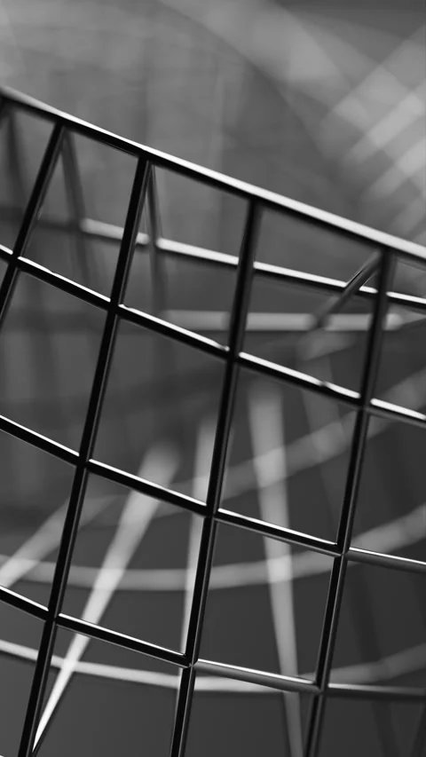 Endless 3D rotation of a Mobius loop made of chrome mesh. Stock Footage 313288959