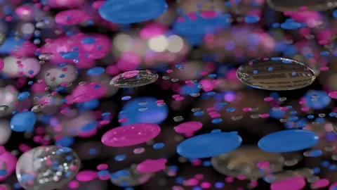 Endless Abstract Animation With Liquid Elements Video stock 166376584