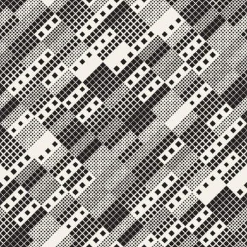 Endless Abstract Background With Random Size Squares. Vector Seamless Pattern. 库存插图
