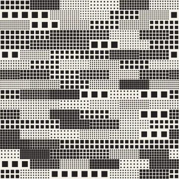Endless Abstract Background With Random Size Squares. Vector Seamless Pattern. Stock Illustration