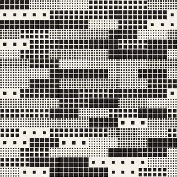 Endless Abstract Background With Random Size Squares. Vector Seamless Pattern. Stock Illustration