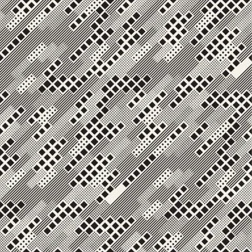 Endless Abstract Background With Random Size Squares. Vector Seamless Pattern. Stock Illustration