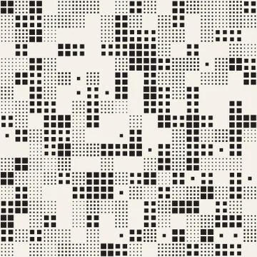 Endless Abstract Background With Random Size Squares. Vector Seamless Pattern. Stock Illustration